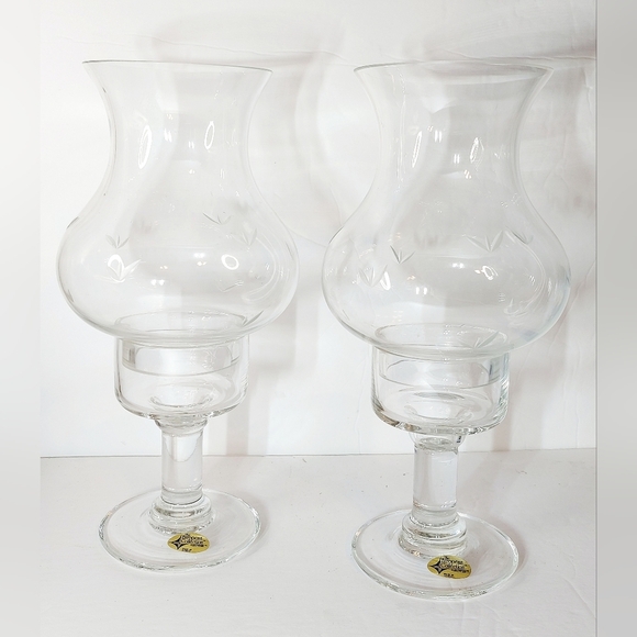 Set of 2 Etched Vintage‎ Hurricane Lamps with boxes and certificate - Picture 8 of 10
